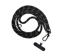 HUWOYG 2pcs 8MMx120CM Bold Long Mobile Phone Lanyard Universal Mobile Phone Lanyard Detachable Neck Cord Anti-Lost Lanyard pour Téléphones Intelligents(Black)