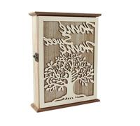 HUWOYG Boîte à clés décorative en Bois, Support Mural for, avec 6 Crochets, Organiseur de Rangement for, for Le Bureau et la Maison pour la Maison(Wood Color 02)