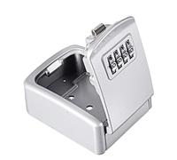 HUWOYG Boîte à clés en métal avec Serrure, Support Mural extérieur, Organiseur de, Combinaison 4 Chiffres, boîte Rangement secrète sécurité pour la Maison(Silver)