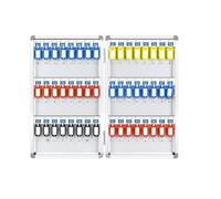 HUWOYG Boîte de Rangement for clés, boîte Portable en métal avec Serrure à Combinaison for entrepôt, Location Voitures, Appartement, Entreprise pour la Maison(Silver-B 48 Key)