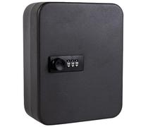 HUWOYG Coffret de Rangement à clés avec Serrure Combinaison 20 Crochets, Armoire sécurité clé/Code, Organiseur verrouillable for la Maison pour la Maison(Black-Code Type)