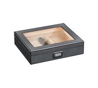 HUWOYG Étui à cigares Humidor en Bois de cèdre avec hygromètre numérique Portable et humidificateur Voyage for l'extérieur pour Cigares(Color 1)