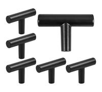 HUWOYG Lot de 6 boutons noirs à base élargie et finition mate for portes tiroirs placards commodes Pour Armoire Tiroir