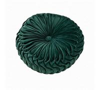 HUWOYG Oreiller de Couleur Unie, Coussin Rond Pissenlit, fenêtre Flottant, Tatami, Oreiller canapé for Salon Rom pour Salon, Bureau(Deep Green)