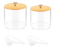 HUWOYG Paquet de 2 dosettes lessive, conteneur détergent for l'organisation la buanderie et boîte rangement, pots en plastique avec couvercles Pour la buanderie