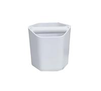 HUWOYG Seau à marc de café grande capacité 1,8 l, seau frapper silencieux, colonne hexagonale, boîte Pour Cuisine(WHITE)