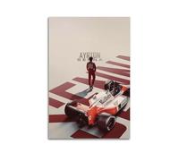 HUWYREWQRH Ayrton Senna Poster décoratif sur toile vintage pour salon, chambre à coucher, 30 x 45 cm, style sans cadre