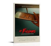 HUWYREWQRH It Follows Affiches décoratives sur toile pour salon, chambre à coucher, décoration murale vintage avec cadre 60 x 90 cm