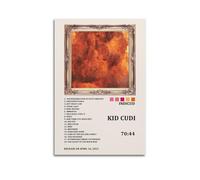 HUWYREWQRH Kid Cudi Album Indicud Tracklist Affiches esthétiques Décoration murale vintage sur toile décorative pour salon, chambre à coucher, 60 x 90 cm, style sans cadre
