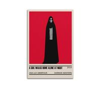 HUWYREWQRH Poster décoratif sur toile « A Girl Walks Home Alone at Night » - Décoration murale vintage pour salon, chambre à coucher, 20 x 30 cm - Style sans cadre