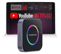 HUXGO® Adaptateur Android Auto sans Fil & CarPlay Wireless 3 en 1 | aawireless avec Youtube Netflix, AI Smart Box Voice Dongle | Car Play Voiture, intégré 8Go / 128Go