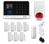 HUXGO® HXA003 Alarme Maison sans Fil WiFi + GSM avec Sirène exterieure sans Fil | Système d'alarme avec détecteur de Mouvement, 7X capteurs de Porte | Kit sécurité Maison, Appartement, Garage