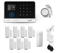 HUXGO® HXA003 Alarme Maison sans Fil WiFi + GSM avec Sirène | Système d'alarme avec détecteur de Mouvement, 7X capteurs de Portes et fenêtres,télécommande | TUYA Intelligent