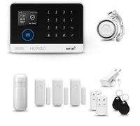 HUXGO® HXA003 Alarme Maison sans Fil WiFi + GSM avec Sirène | Système d'alarme avec détecteur de Mouvement, 3X capteurs de Portes et fenêtres,télécommande |TUYA Intelligent