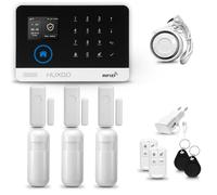 HUXGO® HXA003 Alarme Maison sans Fil WiFi + GSM avec Sirène | Système d'alarme Domestique avec 3X détecteurs de Mouvement, 3X capteurs de Porte | Alarme sans Fil avec TUYA App.