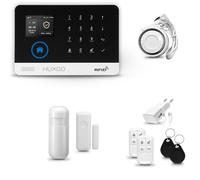HUXGO® HXA003 Système d'alarme Maison WiFi + GSM avec Sirène | Alarme Maison avec 1x capteur de fenêtre sans Fil, 1x détecteurs de Mouvement | Kit d'alarme pour Appartement, Garage