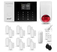 HUXGO® HXA005 Alarme Maison sans Fil WiFi + GSM avec Sirène exterieure sans Fil | Système d'alarme avec détecteur de Mouvement, 12x capteurs de Porte | Kit sécurité Maison, Appartement, Garage