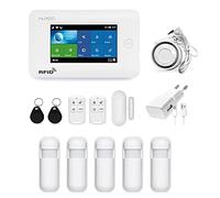HUXGO, HXA006, Alarme sans Fil WiFi + GSM 4G avec 5X capteurs de Mouvement, Maison, Bureau, Appartement, Garage, Application TUYA Smart, alertes SMS, contrôle par téléphone, FRANÇAIS