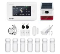 HUXGO, HXA006, Système d'alarme sans Fil avec 7 détecteurs de Mouvement et deuxième sirène sans Fil, modules : WiFi+ GSM 4G, TUYA Smart, alertes SMS, contrôle par téléphone, FRANÇAIS