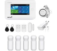 HUXGO, HXA006, WIFI + GSM système d'alarme sans Fil avec 5 capteurs de Mouvement, Alarme pour Bureau, Maison, Appartement, Garage