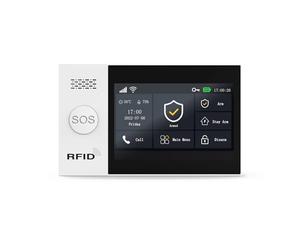 HUXGO® HXA007 4G Centrale d'alarme sans Fil avec Module WiFi et GSM 4G LTE | Écran Tactile Couleur, contrôle Via Tuya Smart App, SMS et Appel, Fonction d'urgence SOS
