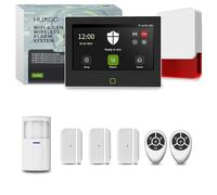 HUXGO® HXA700 Alarme Maison sans Fil WiFi + GSM 4G avec sirène extérieure | Kit avec 1x détecteur PIR, 3X capteurs Ouverture Porte/fenêtre | avec Application Tuya Smart Life | Sécurité connectée