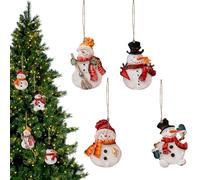 Huxibai Bonhomme de neige pour sapin de Noël | Pendentif de Père Noël en résine pour arbre de Noël, accessoires d'ambiance festive, décoration de Noël pour salon, chambre, jardin, rebords de fenêtre