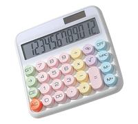 Huxibai Calculatrice de bureau | Calculatrice avec grandes touches et 12 chiffres, écran LCD de 12,7 cm avec inclinaison de 15 degrés pour les sommes à la maison, à l'école ou au bureau