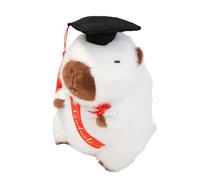 Huxibai Capybara Peluche Petit, Capybara en Peluche | Adorable Toup en Peluche calibara en Peluche 2025 | Doll Doctoral Hat Souvenir pour Les Adultes