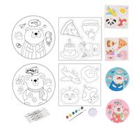 Huxibai Coffret Artistique de Peinture en Mousse,Papier Magique À Peindre en Mousse Dessin 3D - Toile à Dessiner pour avec Éponge Activée par Eau pour Artisanat, Cartes de Vœux, Classe et