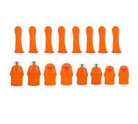 Huxibai Coupe-Pouce de Jardinage | Outil de Cueillette pour en Acier Inoxydable Seize Pièces,Coupe-pouce en silicone pour le jardinage,pour Aubergines Poivrons Tomates Haricots Verts Pastèques Céleris