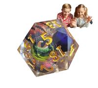 Huxibai Dés à noyau liquide, dés en résine avec bords tranchants - Jeu de dés en résine, mini dés, dés en résine polyédrique multiface, dés de jeu, esthétique des sables mouvants,