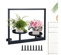 Huxibai Étagère Murale pour | Présentoir pour,Décoration Maison avec Porte Pots pour Chambre Salon Balcon Appartement Entrée