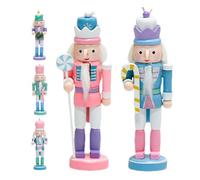 Huxibai Figurines de Casse-Noisette de Noël - 5 Pièces Ornement de Bureau Saisonnier pour Exposition,Statue De Casse-Noisette De Noël - Pour Maison Salon Bibliothèque Hall d'Entrée Manteau de Cheminée