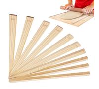 Huxibai Guide pour rouleau d'argile, 10 pièces, 5 tailles, guide en bois pour étirer | Set d'outils pour céramique, pour planche d'argile, ustensiles de boulangerie, pétrisseur, pâtisserie