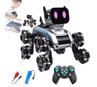 Huxibai Jouet pour Chien Robot avec télécommande pour - Huit Roues pour Salon extérieur, Chambre, Patio - Jouets éducatifs pour
