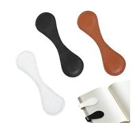 Huxibai Marqueur en cuir | 3 pièces Créateur de lecture de pages - Clips magnétiques double face Marqueur, pour école, bibliothèque, bureau, anniversaire, étude biblique, club, hommes, femmes