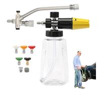 Huxibai moussant - Applicateur mousse pour tuyau - avec 5 buses et fixation rapide de 1000 ml pour voiture agricole jardin trottoir