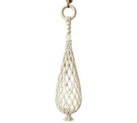 Huxibai Panier mural bohème en corde de coton tissé avec accès latéral | Paniers muraux en forme de larme avec accès latéral pour maison, chambre et salle de bain, pomme de terre, banane, snack, etc