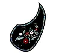 Huxibai Pickguard Pickguard pour guitare acoustique | Autocollant anti-cratch d'instruments à chaîne | Pickguard de protection résistant à la déchirure Vintage pour l'interprétation, D, Consulte la