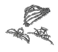 Huxibai Pince à cheveux pour Halloween, 3 pièces, coiffeur portable, pour dames, filles, étudiantes, passionnées, fitness, voyage, école, concert, danse