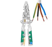 Huxibai Pince Dénudeuse Coupe-Fil - Outil d'Électricien pour Réparation | Testeur de Tension Multifonction Pliable pour Travaux Électriques et Dépannage