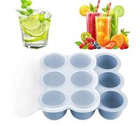 Huxibai Plateau congélateur pour pots, récipient de stockage de nourriture pour bébé avec 9 compartiments en silicone | Récipients de stockage pour glace, soupe, lait maternel, purées