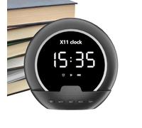 Huxibai Réveil avec haut-parleur sans fil - Réveil numérique pour chambre - Dispositif de lecture musicale pour la maison, haut-parleur portable pour sport, voyage et travail