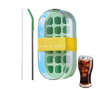 Huxibai Seau à glaçons - 18 bacs à glaçons réutilisables et démoulés faciles pour les boissons gazeuses, les cocktails, le café et le whisky