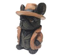 Huxibai Statue De Bouledogue Français - Figurine de Bouledogue Français - Sculpture Canine | Décoration Contemporaine en Résine pour Maison, Bureau et Jardin, Centre de Table pour Salon, Chambre et