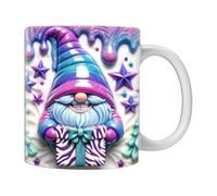 Huxibai Tasse à café Gnome, tasse Gnome 3D | Cup 3D Gnomes colorés avec boîtes - Tasse de jardin de grande capacité de 350ML, pour maman, meilleure amie, collègue