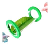 Huxibai Tunnel aquatique, tube de sommeil avec feuille pour Betta | Tunnel flottant en acrylique, grotte pour crevettes et décoration aquatique pour enrichissement, abri et repos en aquarium