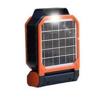 Huxibai Ventilateur Solaire Extérieur 4 Vitesses Portable Éclairage LED