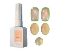 Huxibai Vernis à ongles gel gel avec effet œil de chat et perles de verre à la goyave pour l'été - accessoires de manucure 15 ml femme maison salon voyage mariage fête